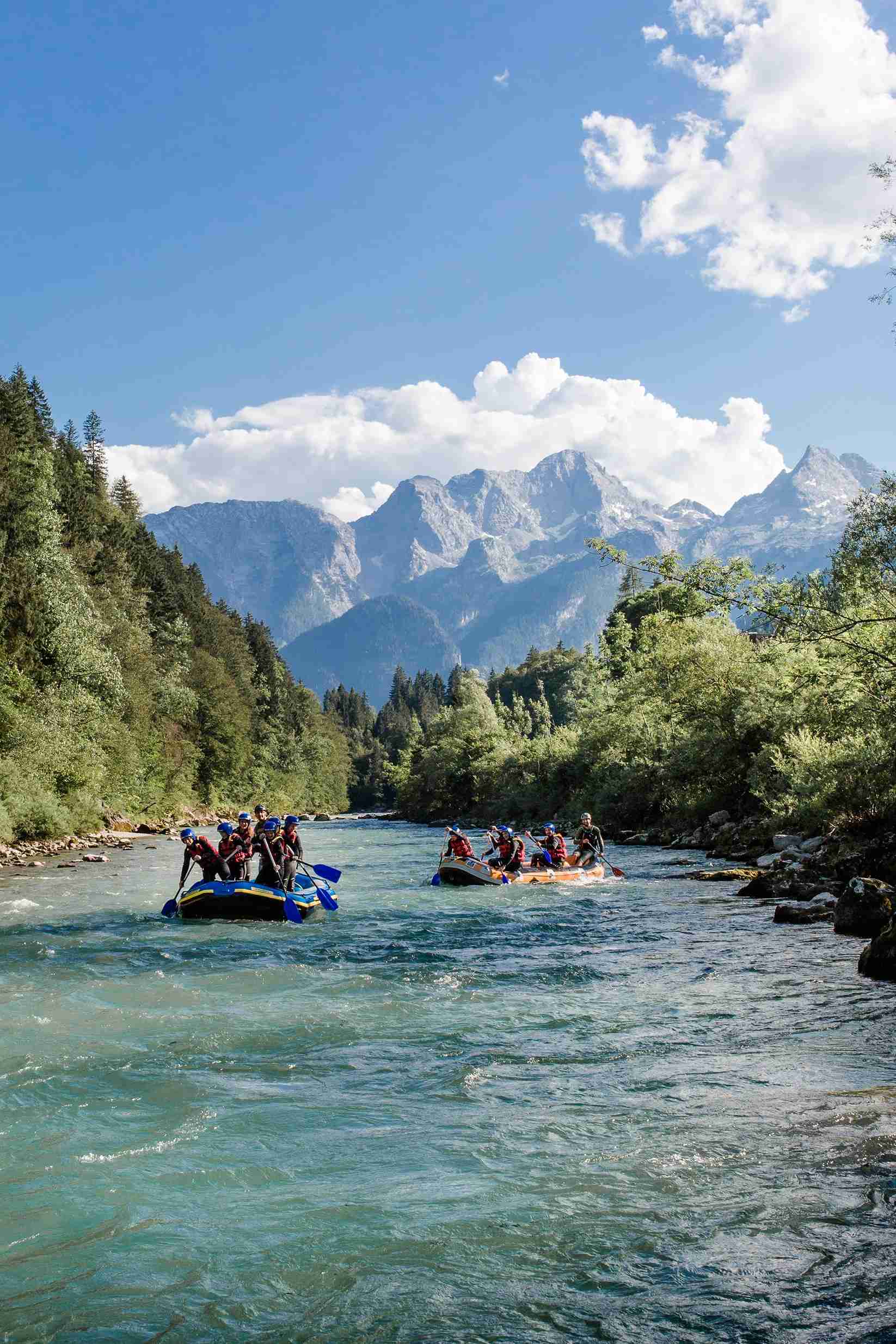 Lofer Rafting Erlebnis – Wildwasser Tour auf der Saalach mit Action und Natur-Abenteuer